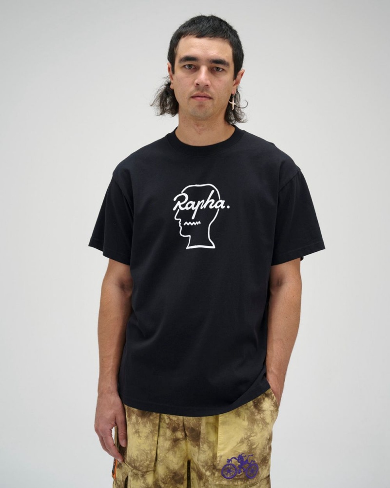 Black Brain Dead X Rapha Raphahead T-Shirt | USA BUWK90134