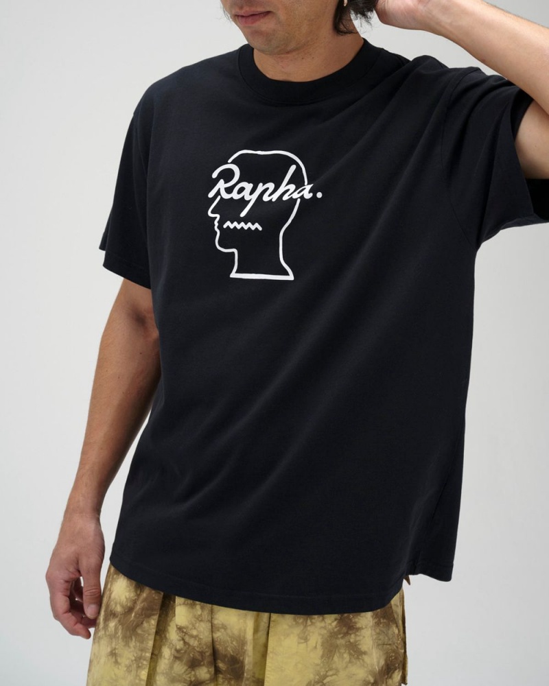 Black Brain Dead X Rapha Raphahead T-Shirt | USA BUWK90134