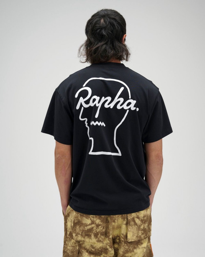 Black Brain Dead X Rapha Raphahead T-Shirt | USA BUWK90134