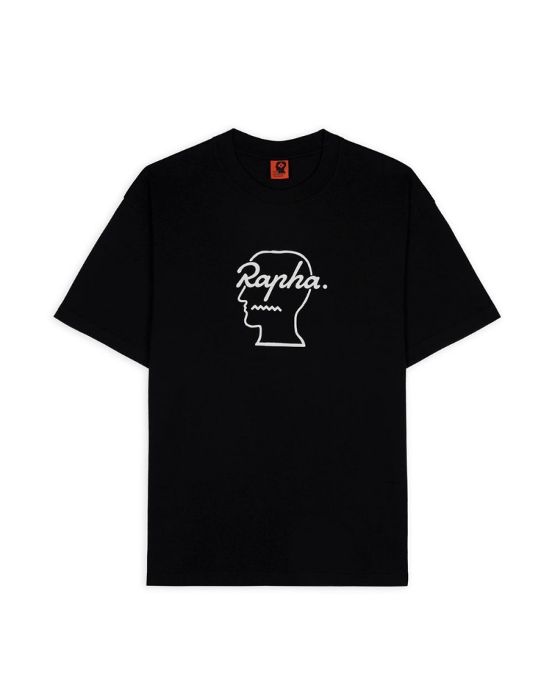 Black Brain Dead X Rapha Raphahead T-Shirt | USA BUWK90134