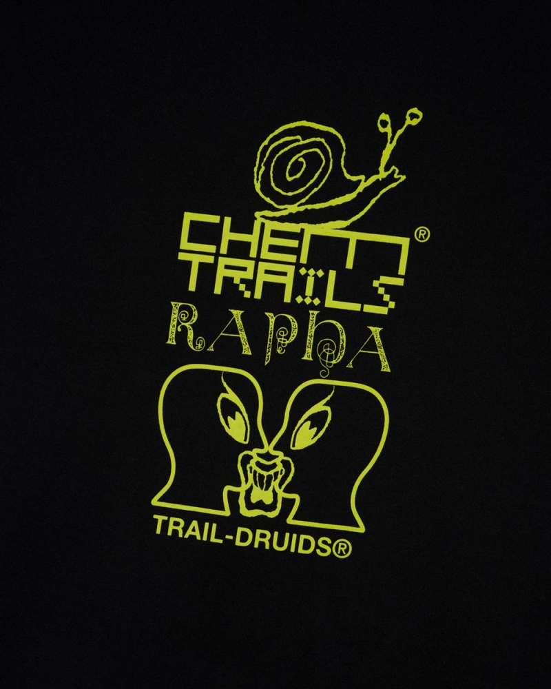 Black Brain Dead X Rapha Trail Ghoul Long Sleeve T-Shirt | USA QFAE38726