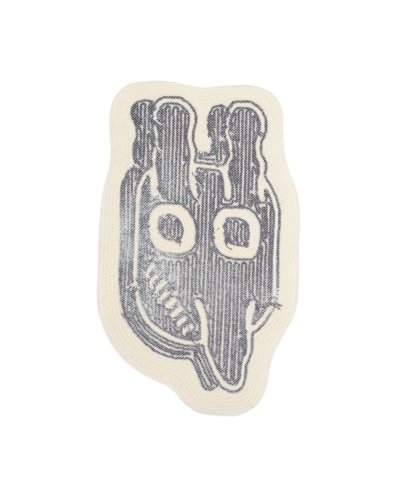 Black Brain Dead X Ray Johnson Rug | USA QXJH09856