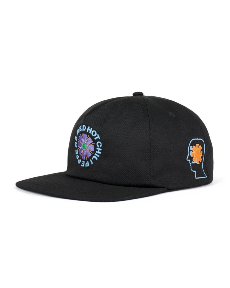 Black Brain Dead X Red Hot Chili Peppers Hat | USA IHWS04638