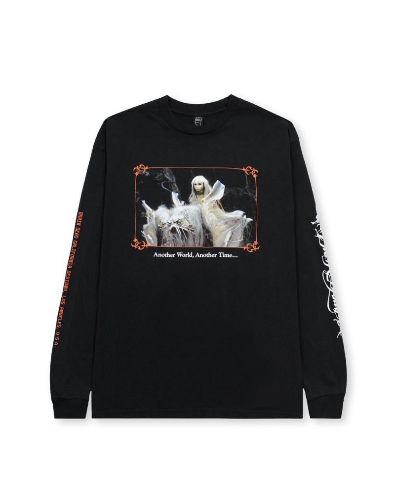 Black Brain Dead X The Dark Crystal Kira Long Sleeve T-Shirt | USA CNBU98250