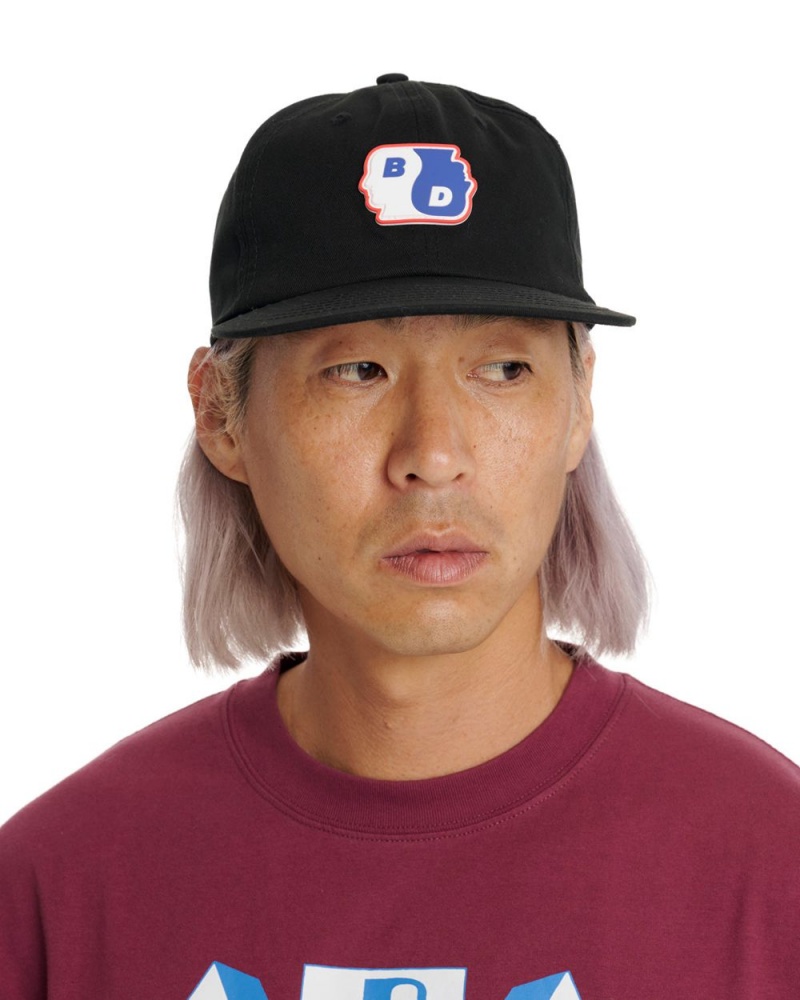 Black Brain Dead Yin Yang Twill 6 Panel Cap | USA KACR36571