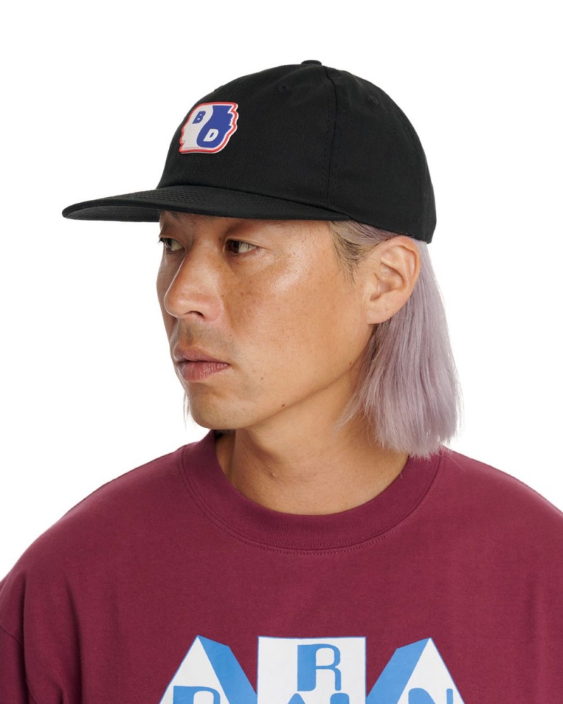 Black Brain Dead Yin Yang Twill 6 Panel Cap | USA KACR36571