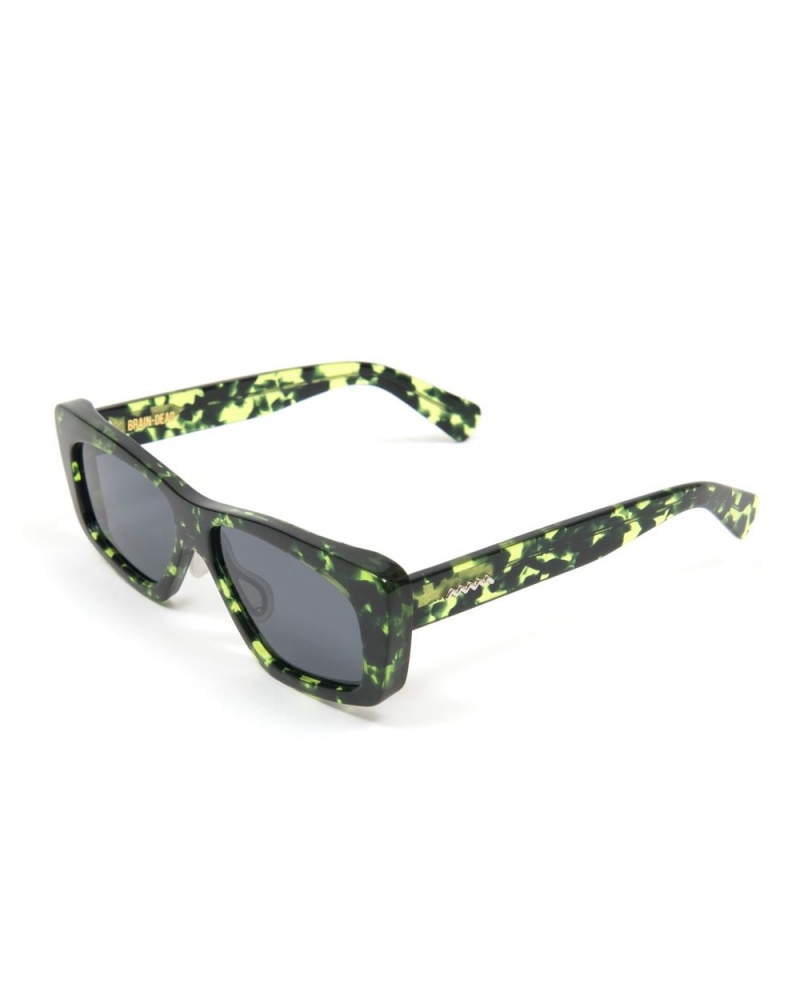 Black Green Brain Dead Kopelman Post Modern Primitive Eye Protection Sunglasses | USA LAPN15230