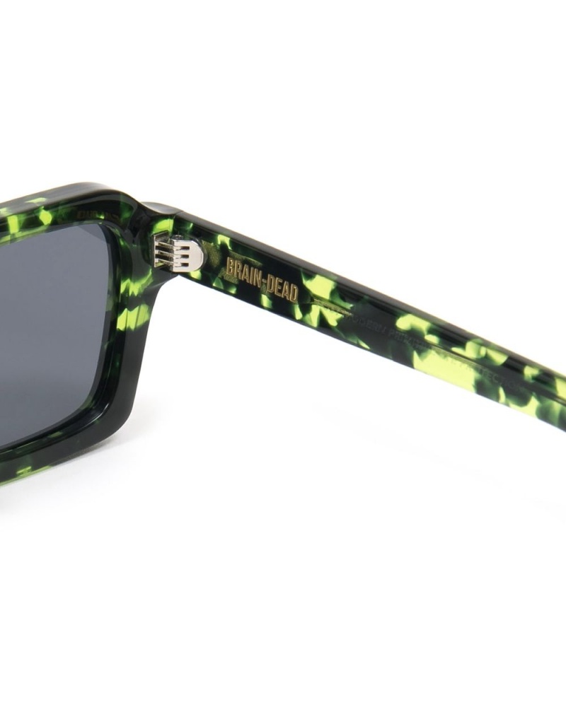 Black Green Brain Dead Staunton Post Modern Primitive Eye Protection Sunglasses | USA TBZY89207