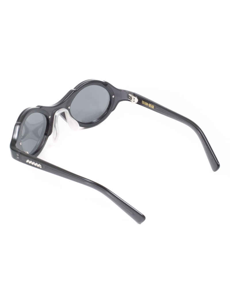 Black Silver Brain Dead Mutant Post Modern Primitive Eye Protection Sunglasses | USA GKPR03412