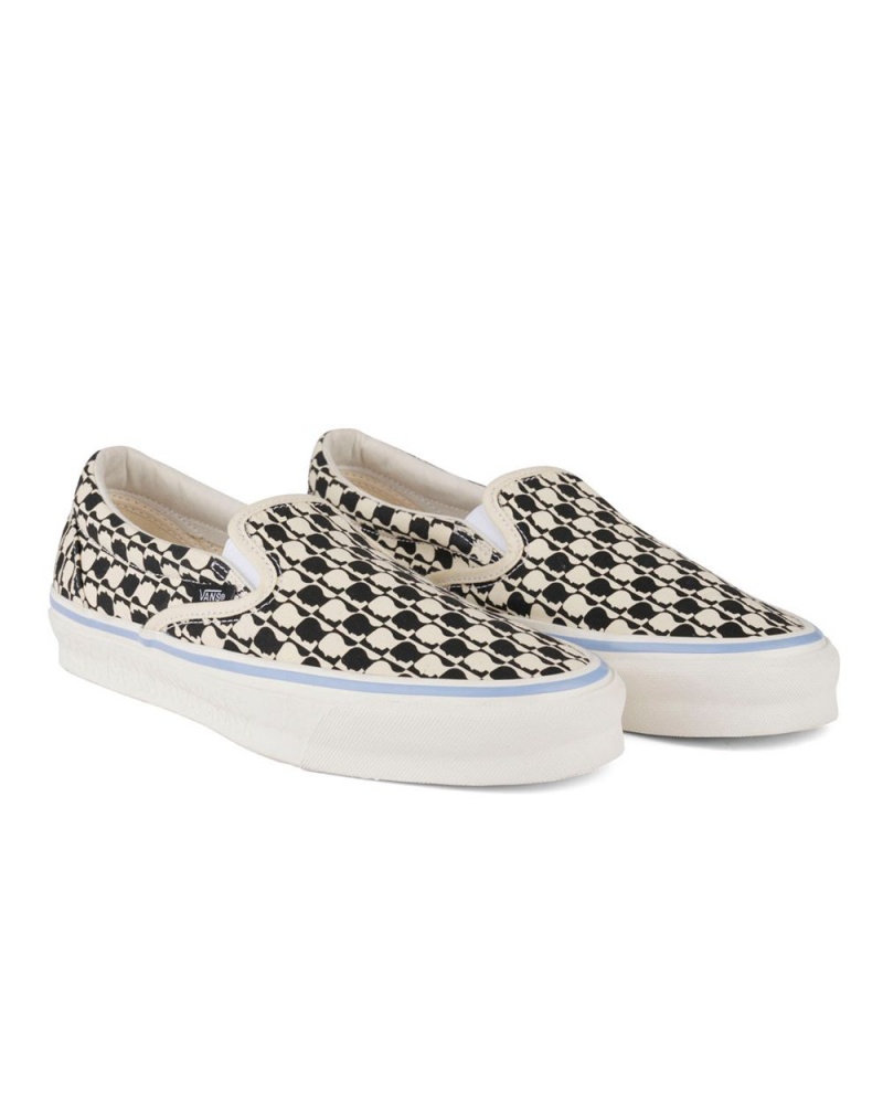 Black White Brain Dead X Vans Og Slip-On Shoes | USA CMED56829