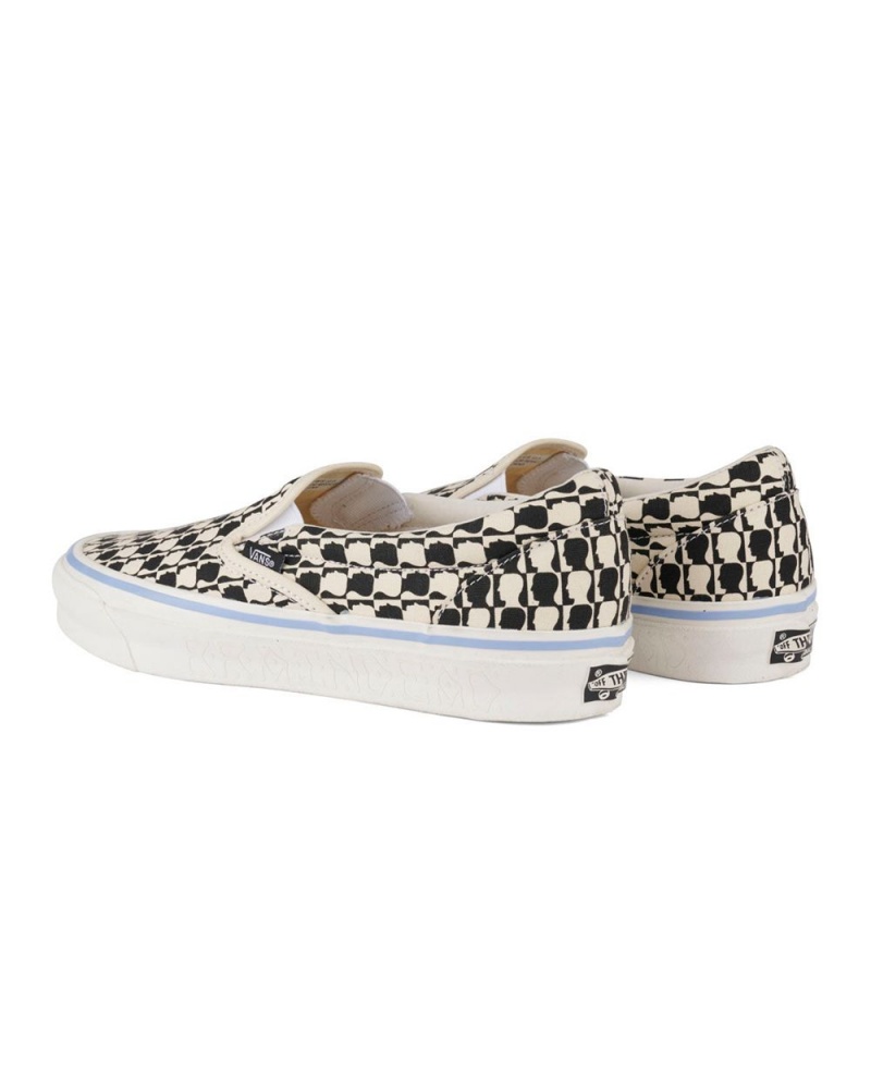 Black White Brain Dead X Vans Og Slip-On Shoes | USA CMED56829