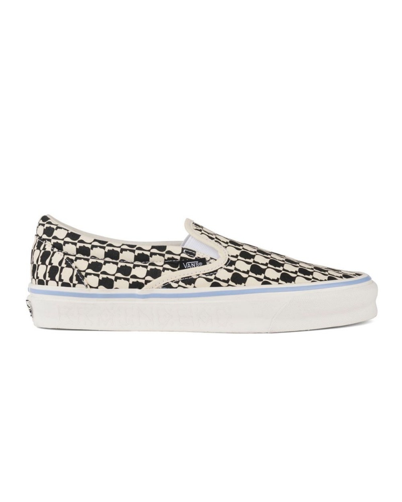 Black White Brain Dead X Vans Og Slip-On Shoes | USA CMED56829