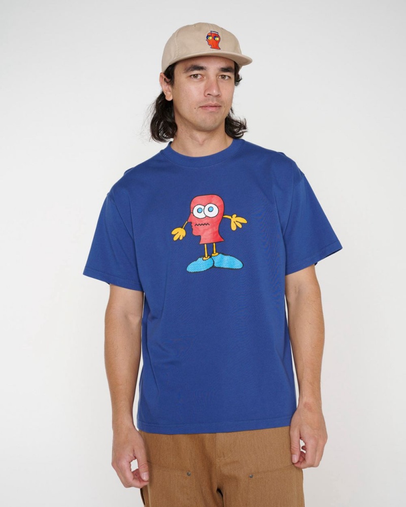 Blue Brain Dead Brainohead T-Shirt | USA BWVM12684