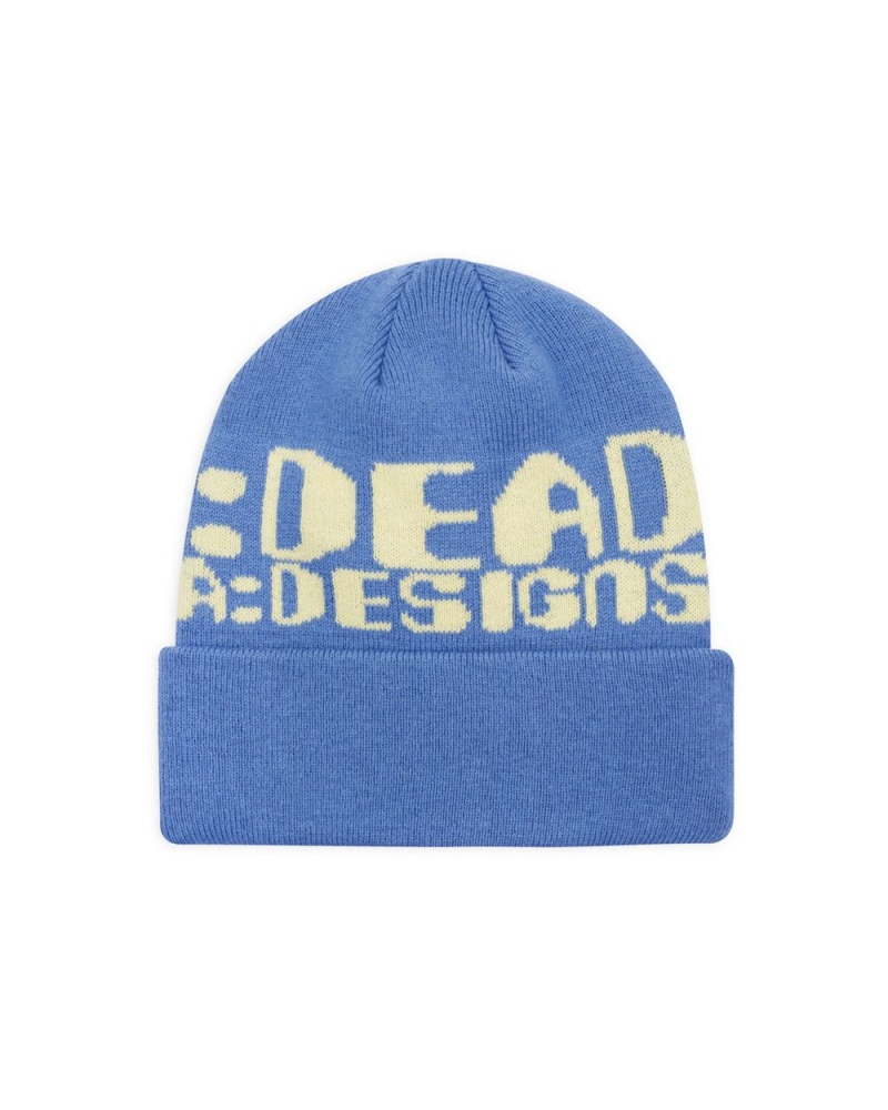 Blue Brain Dead Californian Design Beanie | USA UYFL90278