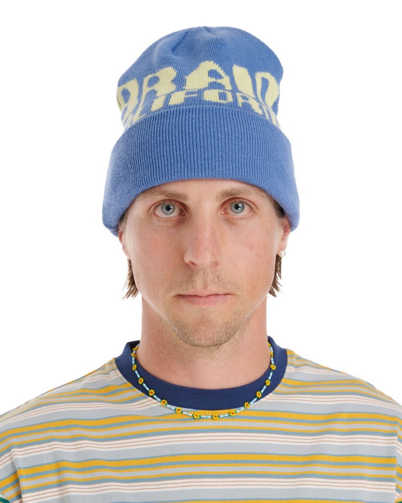 Blue Brain Dead Californian Design Beanie | USA UYFL90278