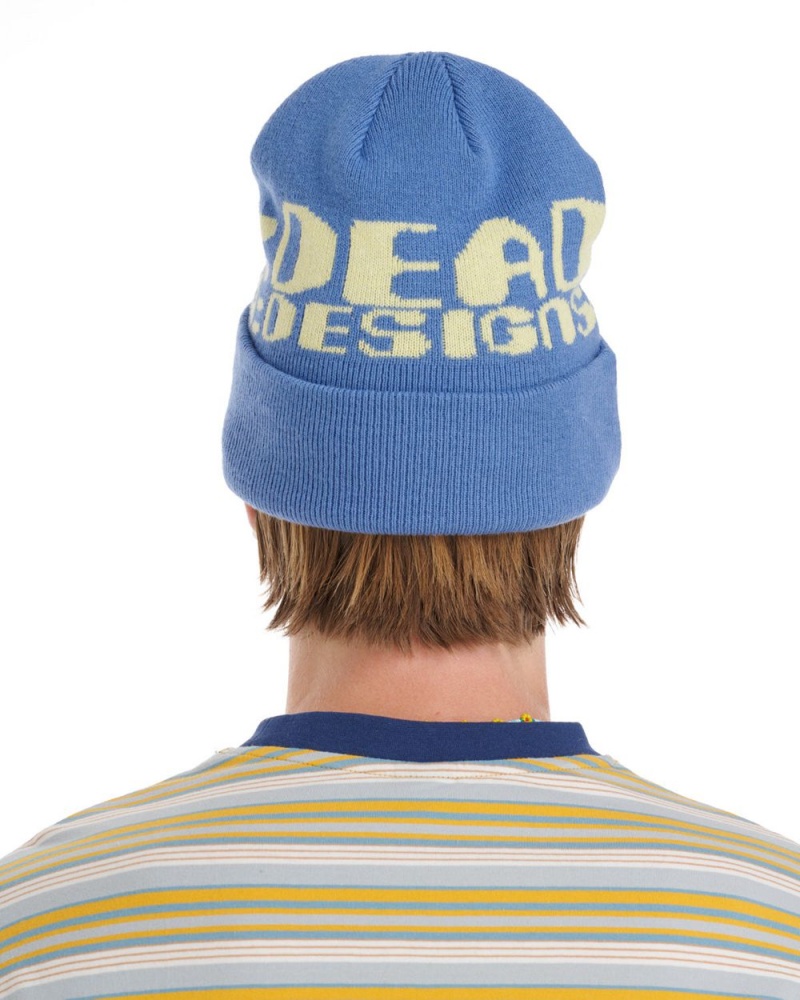 Blue Brain Dead Californian Design Beanie | USA UYFL90278