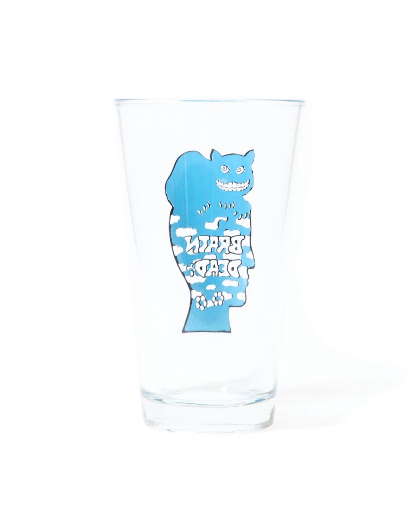 Blue Brain Dead Cat Grin Beer Can Glass Homeware | USA LOUA91864