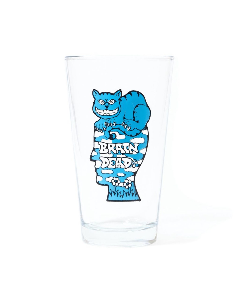 Blue Brain Dead Cat Grin Beer Can Glass Homeware | USA LOUA91864