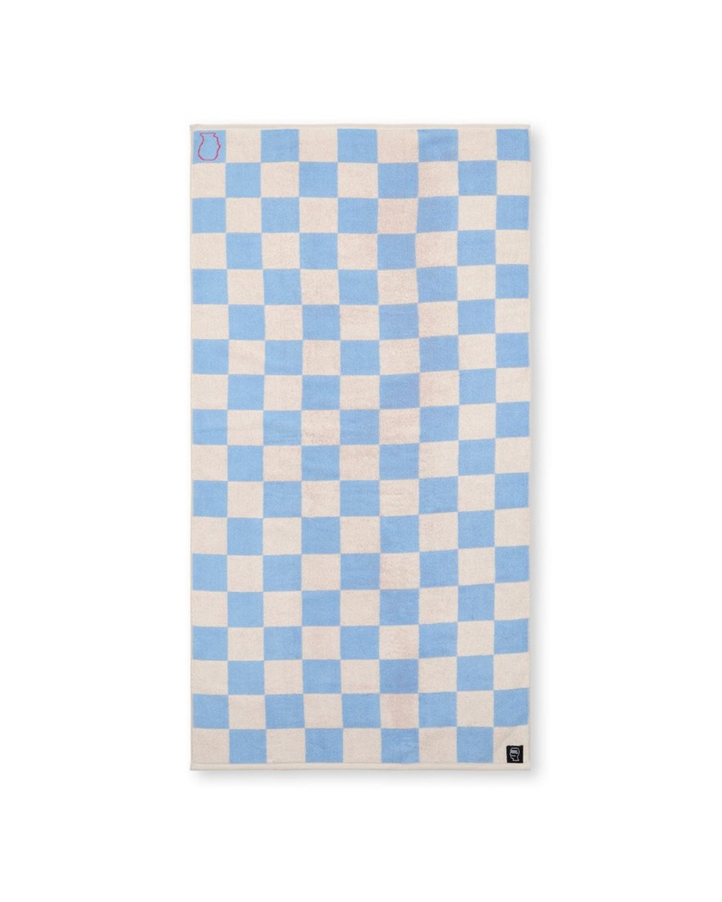 Blue Brain Dead Checkered Beach Towel | USA SABK45369