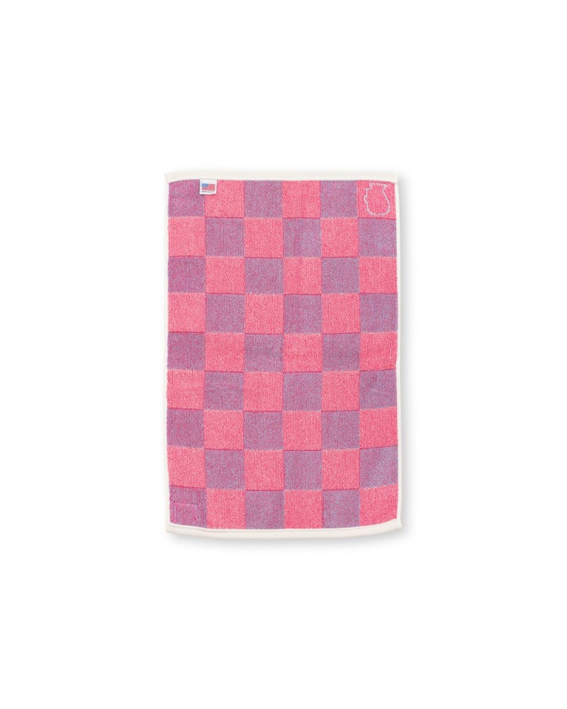 Blue Brain Dead Checkered Hand Towel | USA RGVZ74635