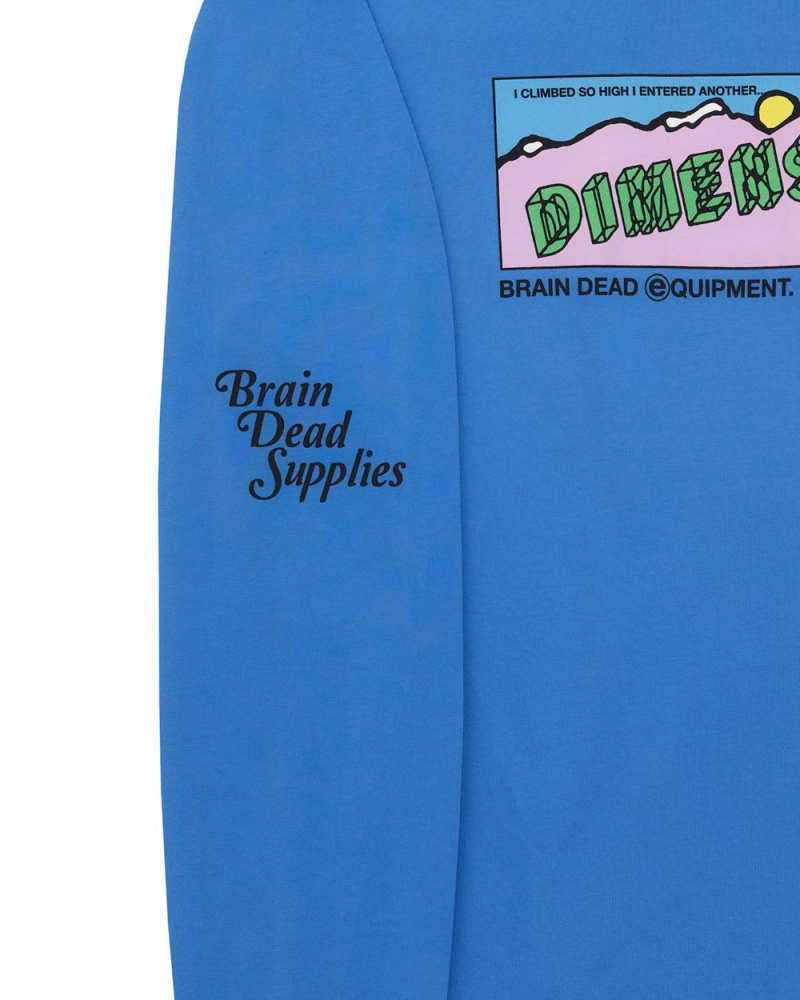 Blue Brain Dead Climbing New Dimensions Long Sleeve T-Shirt | USA AGOU87532