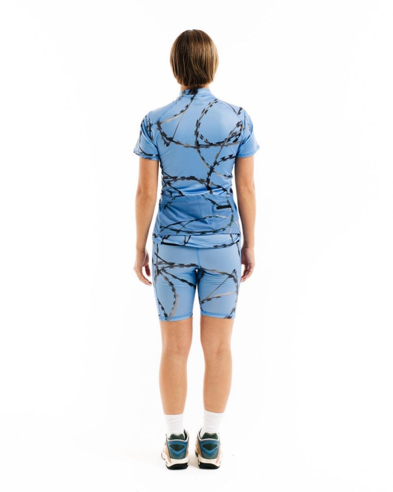 Blue Brain Dead Cycling Jersey Shirt | USA QMIE65820