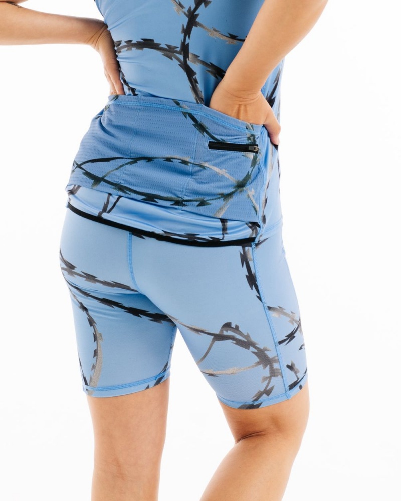 Blue Brain Dead Cycling Shorts | USA QSNV04918