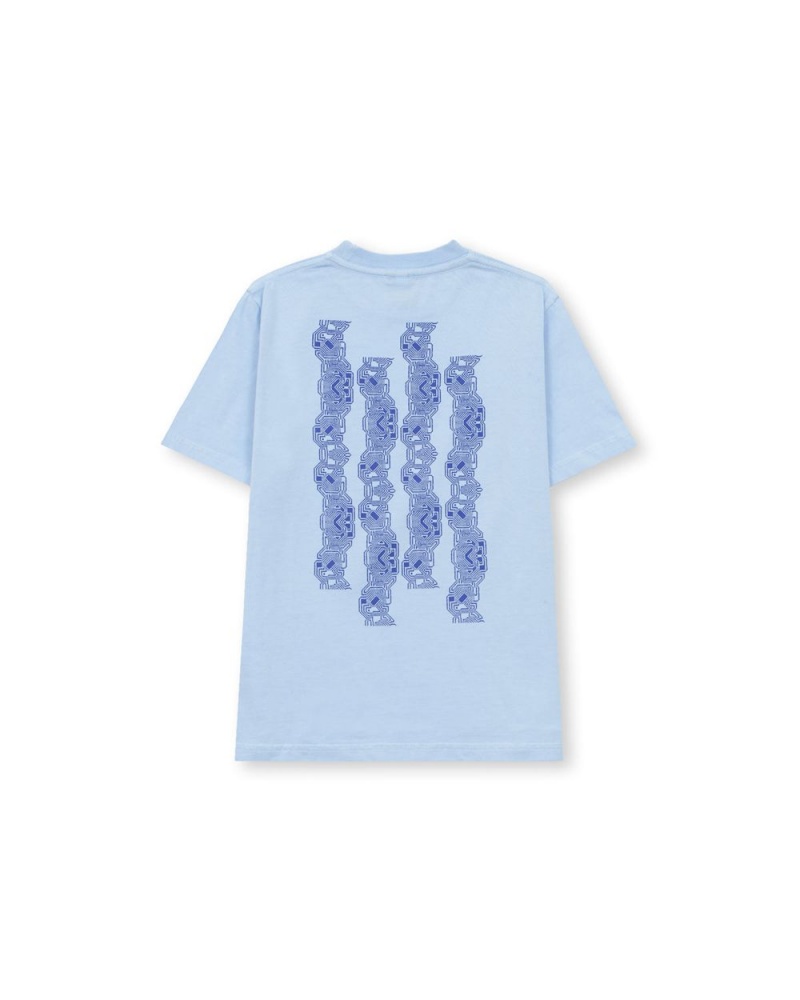 Blue Brain Dead Dino Jazz Kids T-Shirt | USA WPTY01658