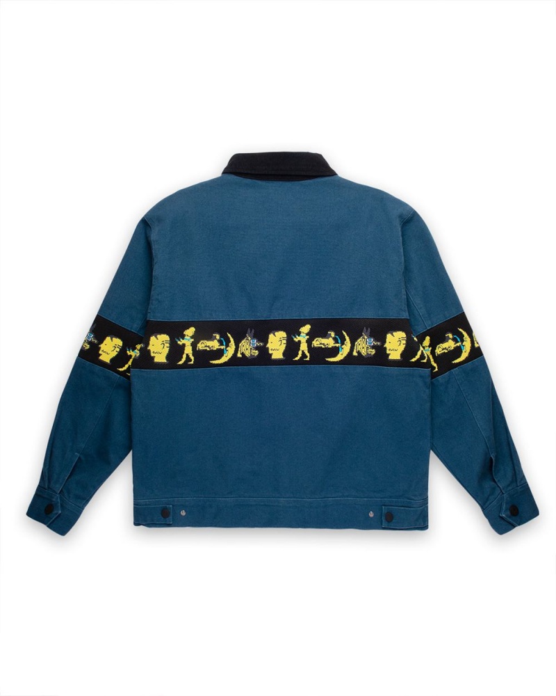 Blue Brain Dead Egyptian Canvas Jacket | USA WUPY78251