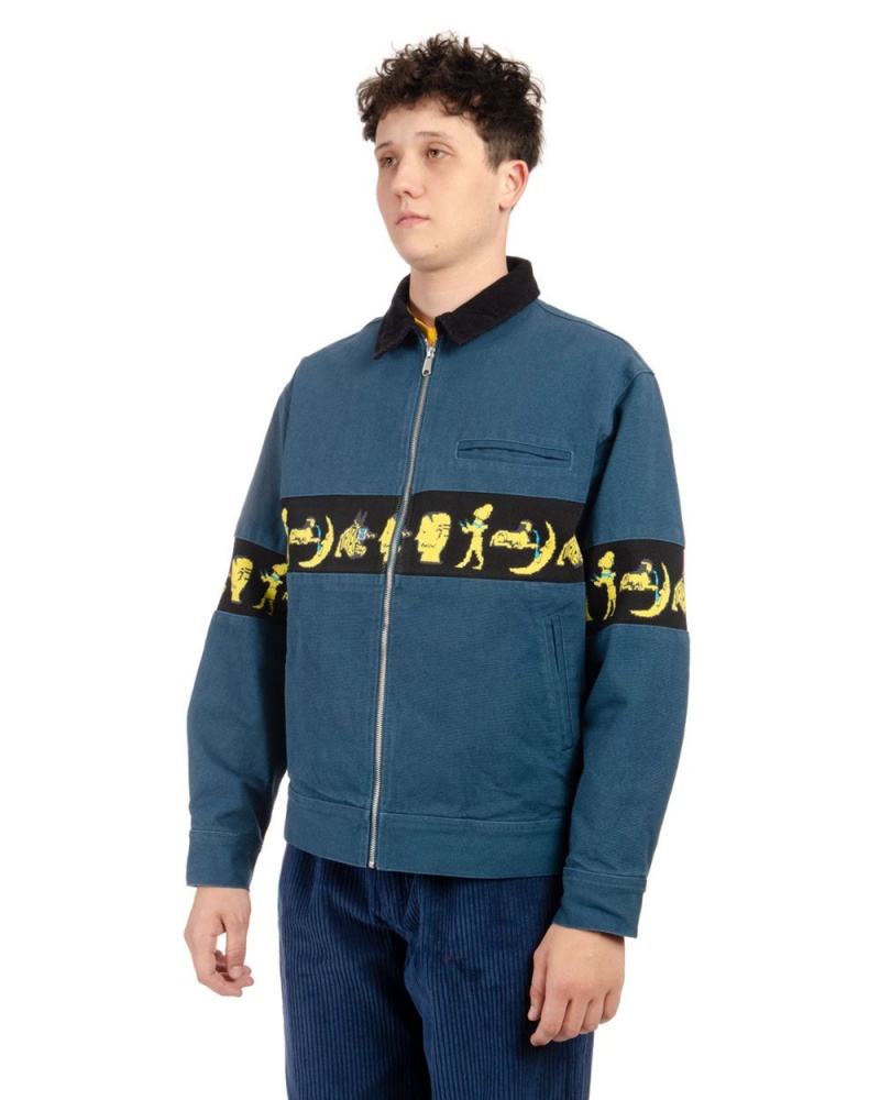 Blue Brain Dead Egyptian Canvas Jacket | USA WUPY78251