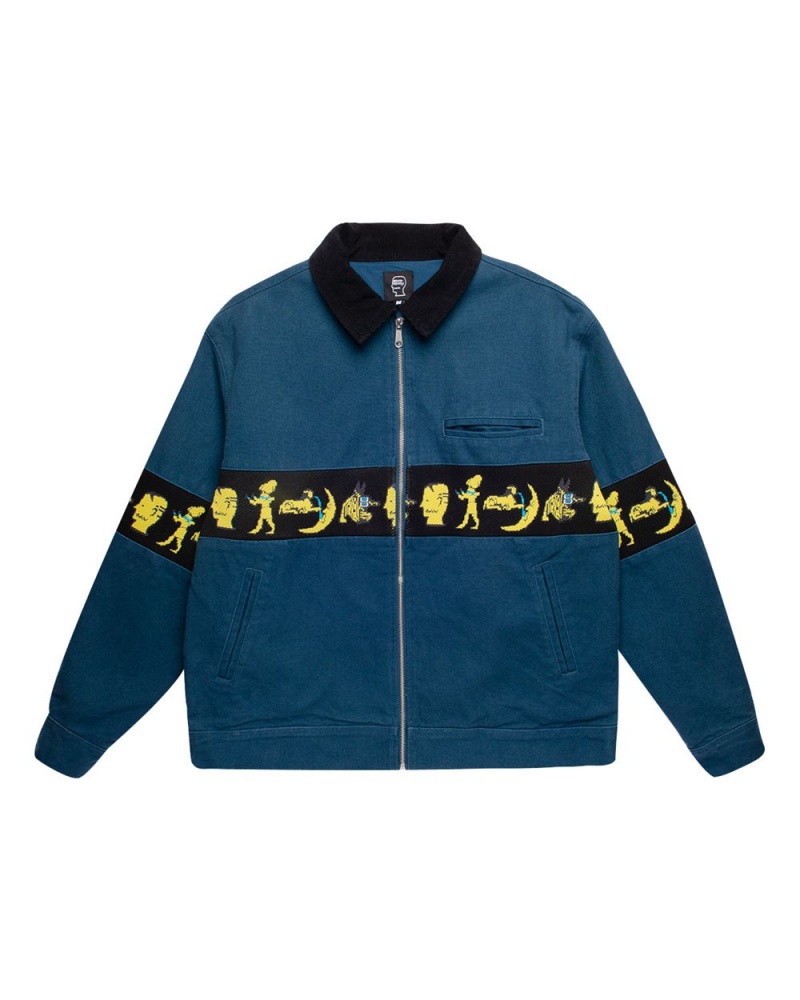 Blue Brain Dead Egyptian Canvas Jacket | USA WUPY78251