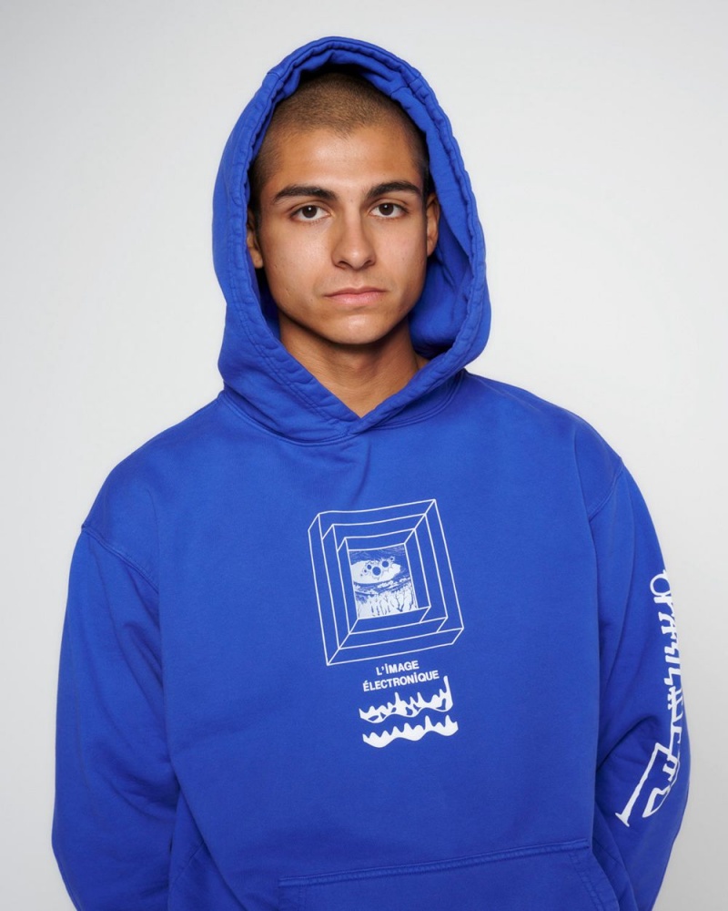 Blue Brain Dead Electronique Hoodie | USA BZPS27015