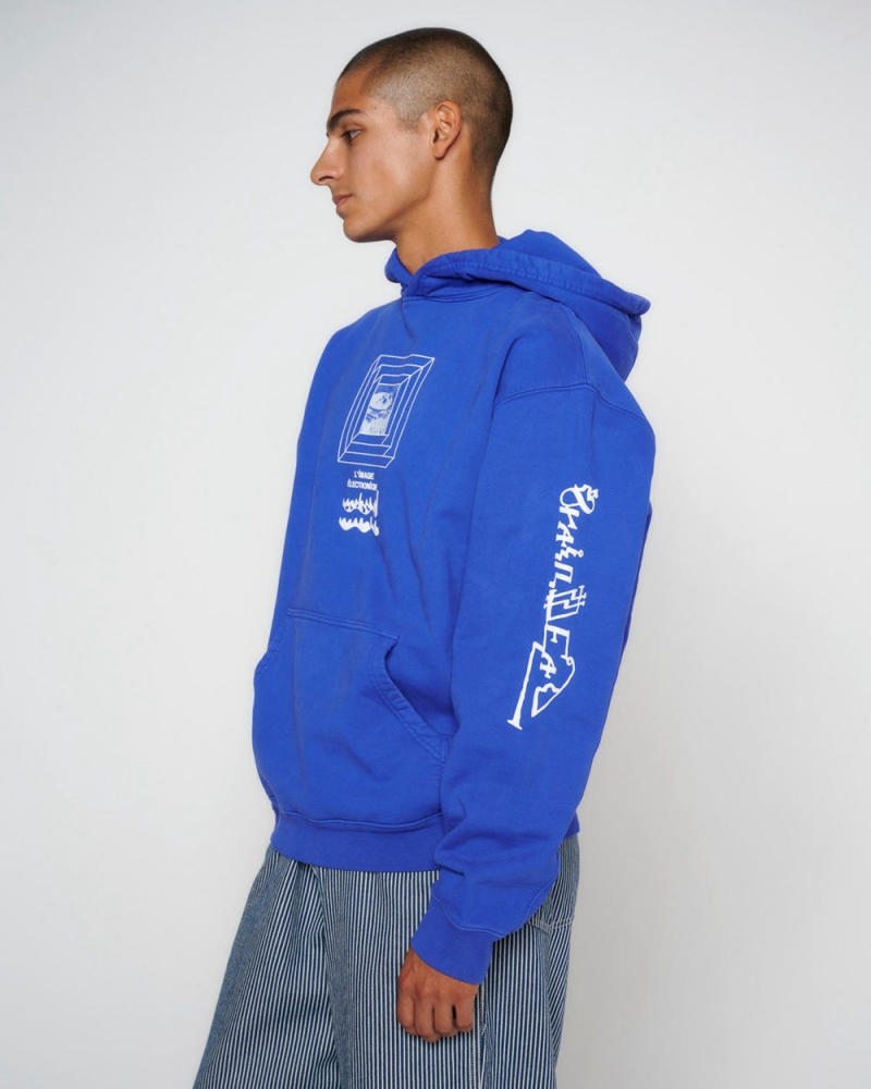 Blue Brain Dead Electronique Hoodie | USA BZPS27015