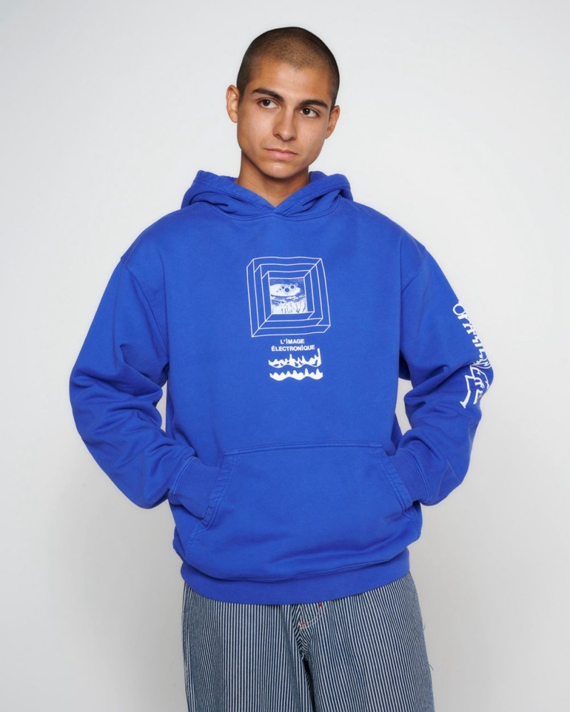 Blue Brain Dead Electronique Hoodie | USA BZPS27015