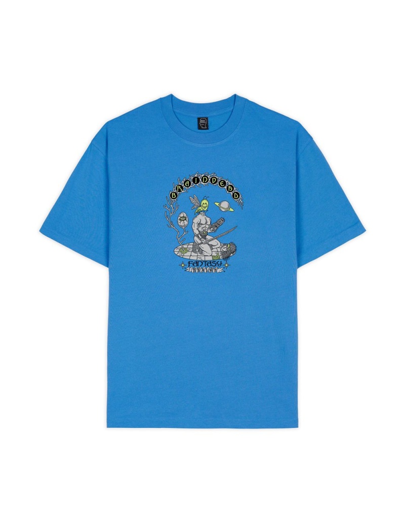 Blue Brain Dead Fantasy Realms T-Shirt | USA TKFR37540