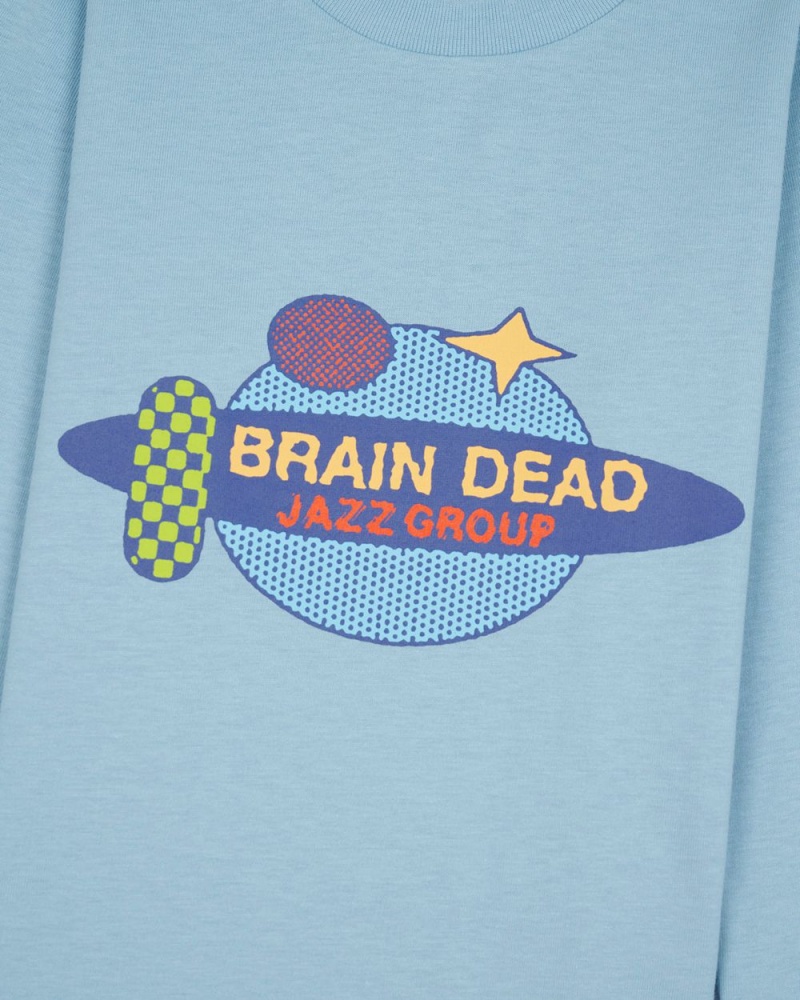 Blue Brain Dead Jazz Group Kids Long Sleeve T-Shirt | USA DFEX23197