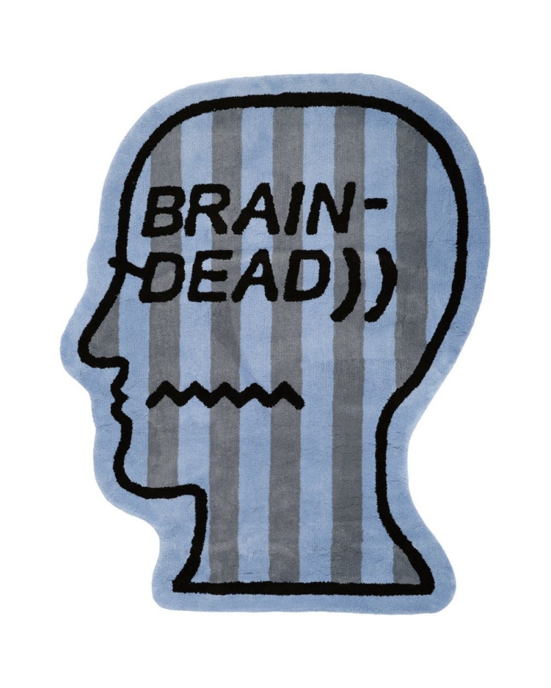 Blue Brain Dead Logo Head Striped 6ft Rug | USA EIPK59841