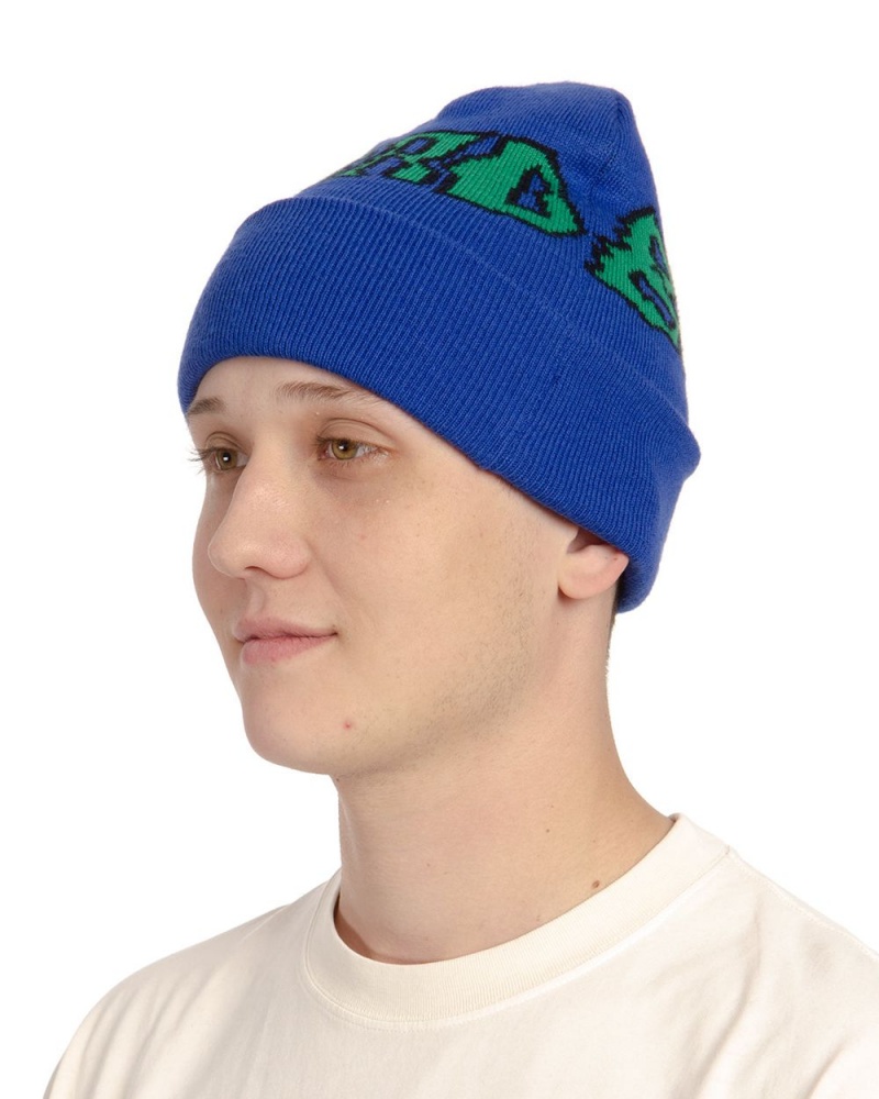 Blue Brain Dead Prehistoric Logo Wool Beanie | USA PZTR47039