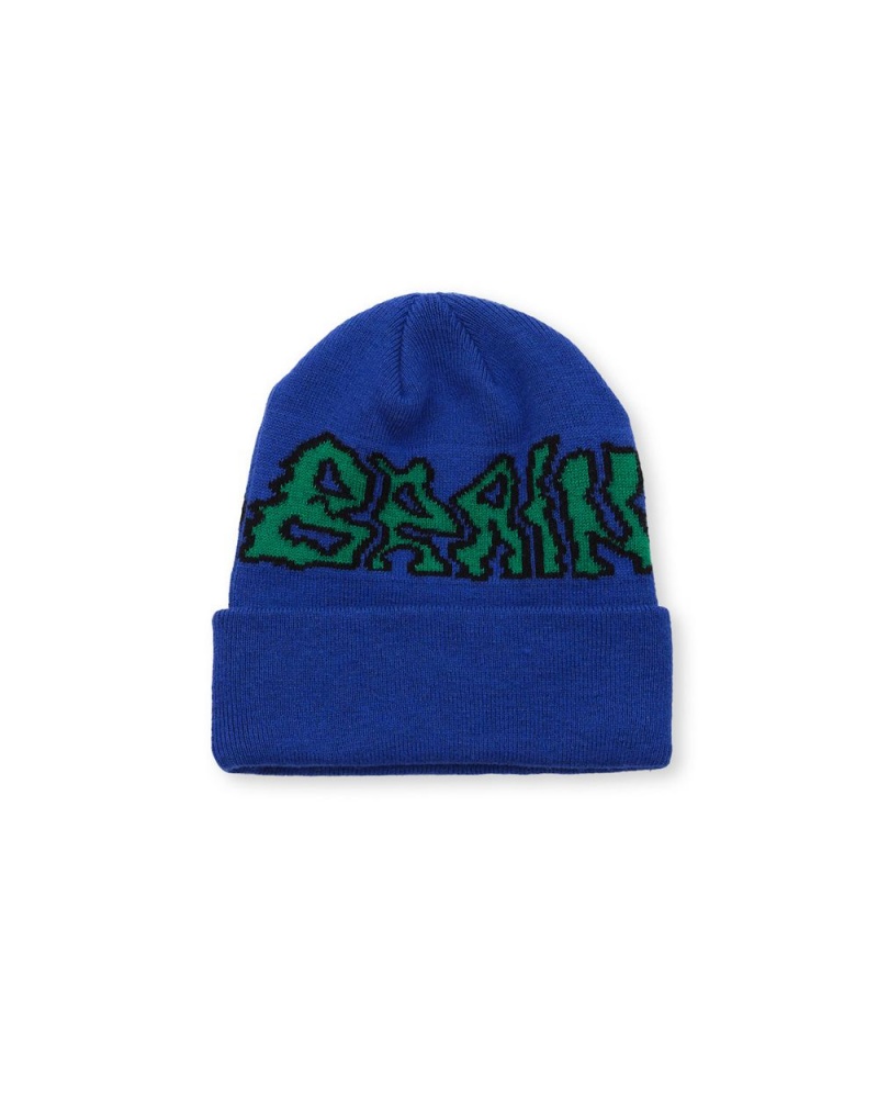 Blue Brain Dead Prehistoric Logo Wool Beanie | USA PZTR47039