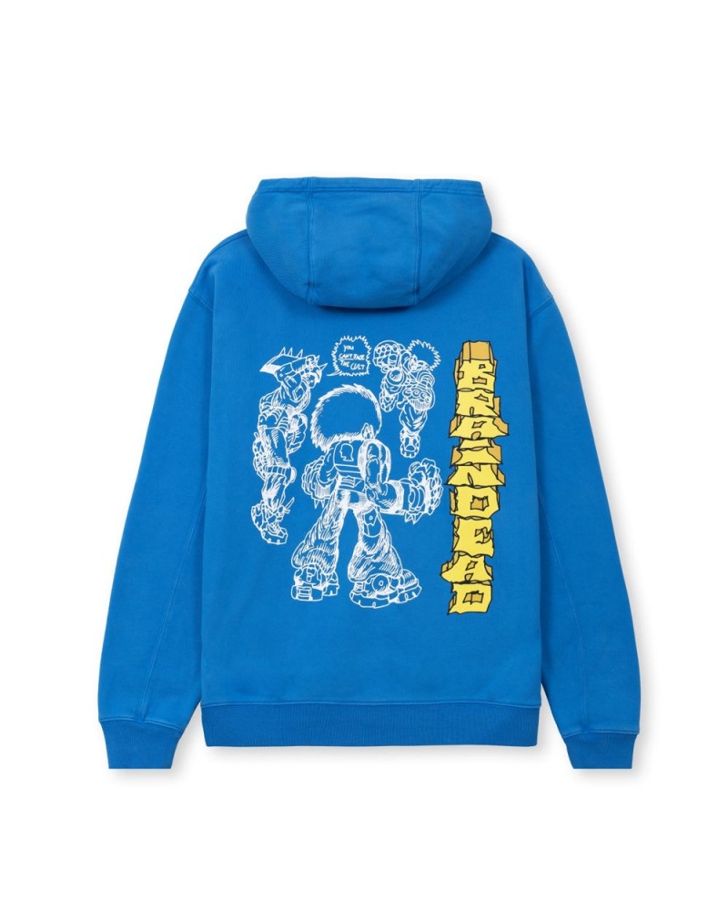 Blue Brain Dead Running Fades Sweatshirt Hoodie | USA CPLT73925