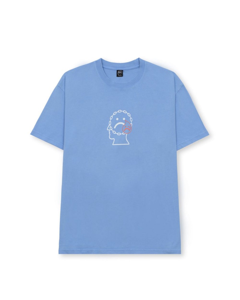 Blue Brain Dead Sadgirl T-Shirt | USA YLZE87502