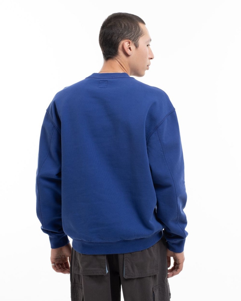 Blue Brain Dead Saturated Voids Crewneck Sweatshirt | USA NXKE67150