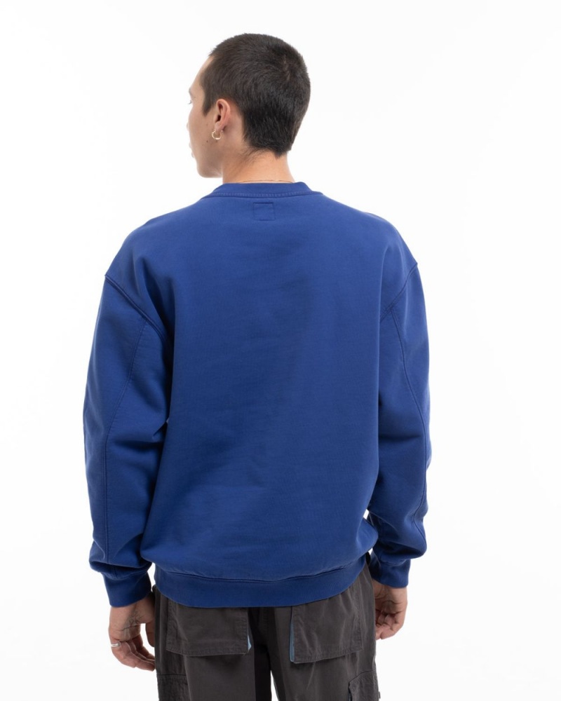 Blue Brain Dead Saturated Voids Crewneck Sweatshirt | USA NXKE67150