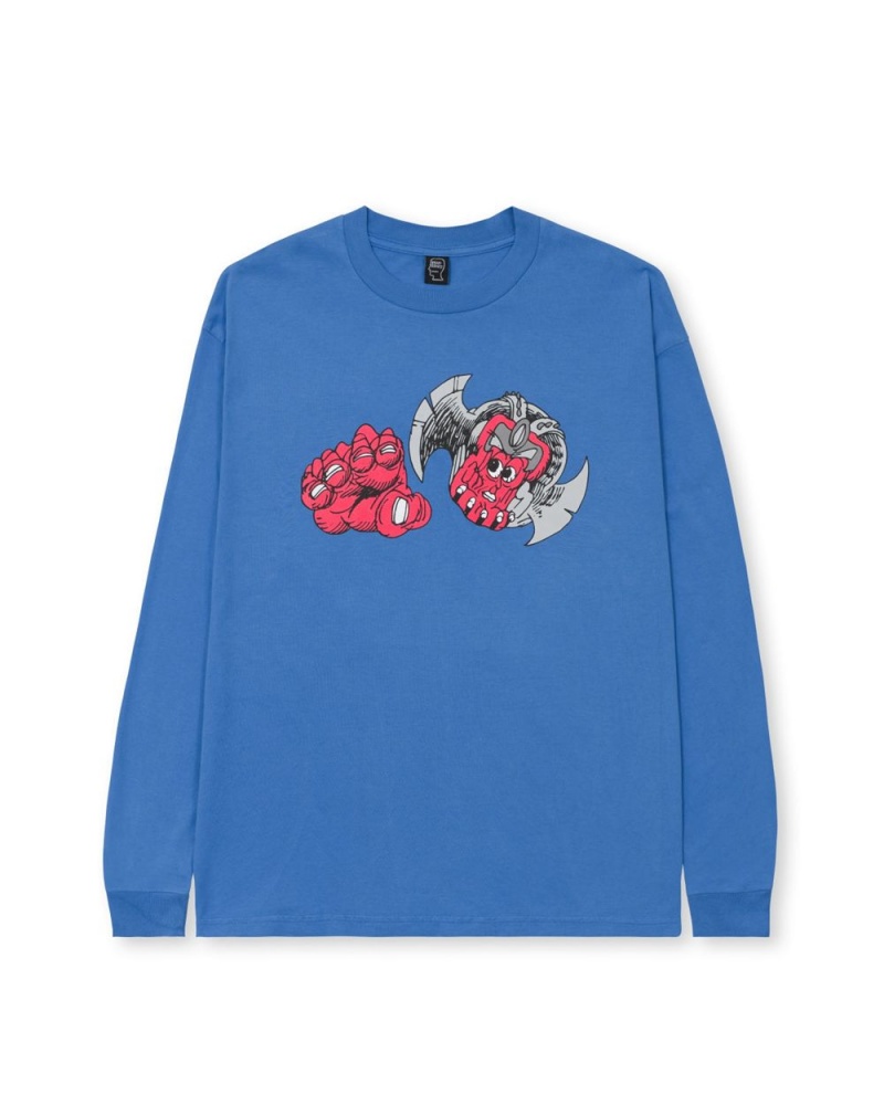 Blue Brain Dead Summoner Long Sleeve T-Shirt | USA DVJI95832