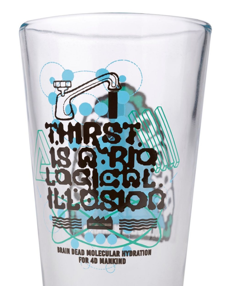 Blue Brain Dead Thirst Illusion Pint Glass Homeware | USA VZXI16072