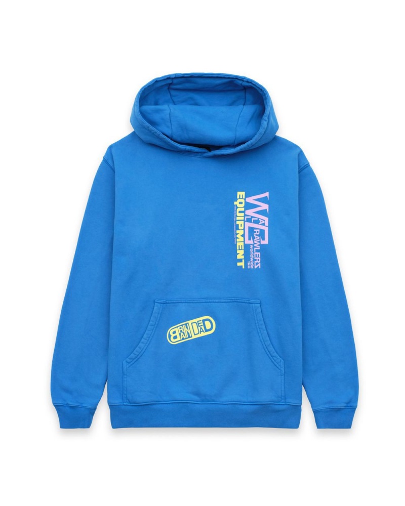 Blue Brain Dead Wall Crawlers Hoodie | USA QOXZ67801