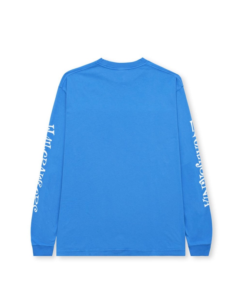 Blue Brain Dead Wall Crawlers Long Sleeve T-Shirt | USA EMLH61347