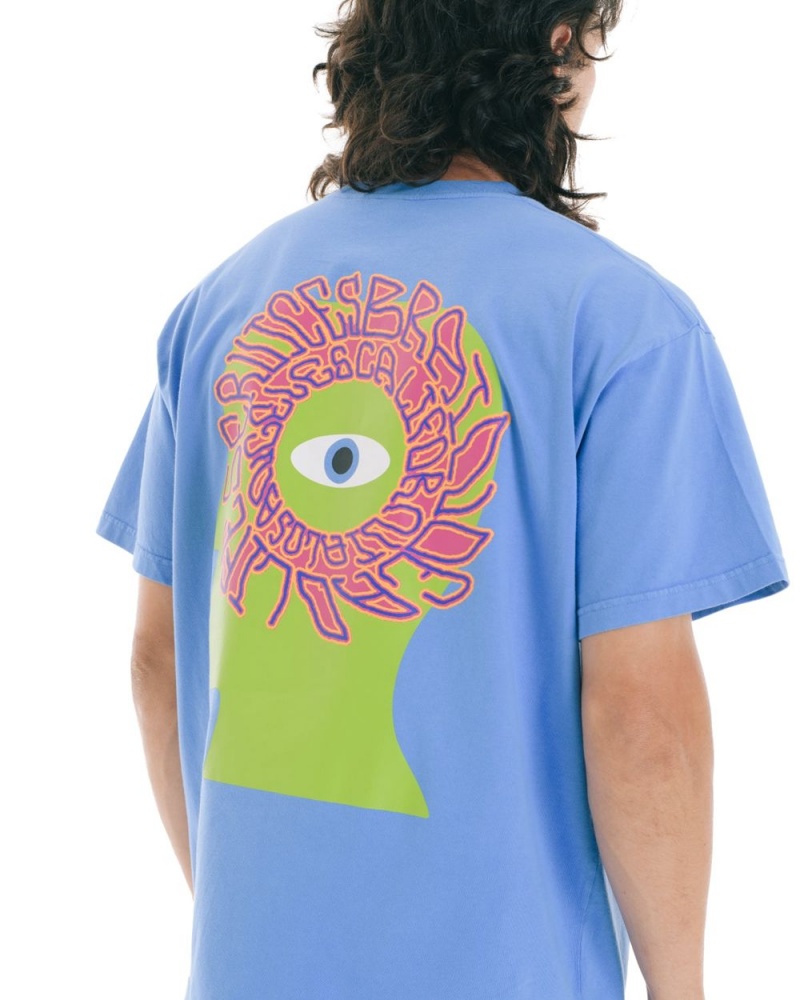 Blue Brain Dead Wide Eye T-Shirt | USA COKN05472