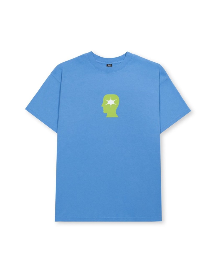 Blue Brain Dead Wide Eye T-Shirt | USA COKN05472