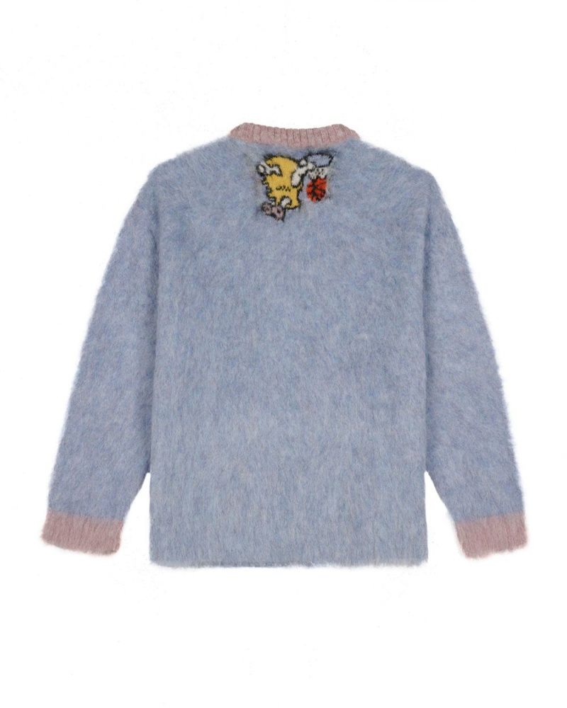 Blue Brain Dead X NBA Los Angeles Lakers Alpaca Sweater | USA VKIP26390